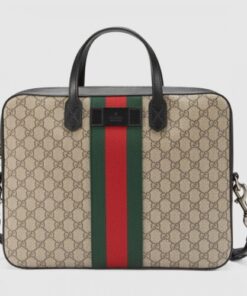 Replica Gucci GG Supreme Briefcase With Web