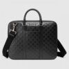 Replica Gucci Medium Briefcase In Black Signature Leather 9