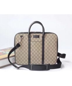 Replica Gucci Men’s Briefcase In Beige GG Supreme Canvas 2