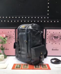 Replica Gucci RE(BELLE) Leather Men’s Backpack ‎526908 Black 2018 2