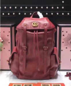 Replica Gucci RE(BELLE) Leather Men’s Backpack ‎526908 Red 2018