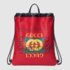 Replica Gucci Red Coco Capitan Logo Backpack