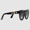 Replica Gucci Black Oversize S quare Frame Metal Sunglasses 6