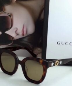 Replica Gucci Tortoiseshell Round-frame Acetate Sunglasses With Star 2