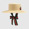 Replica Gucci Papier wide brim hat Ivory papier