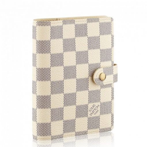 Replica Louis Vuitton Small Ring Agenda Cover Damier Azur R20706 BLV1129