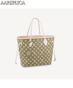 Replica Louis Vuitton NEVERFULL MM Bag LV KAKI BEIGE M46102