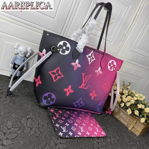 Replica Louis Vuitton NEVERFULL MM Bag LV MIDNIGHT FUCHSIA M20511 BLV1132 3