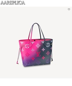 Replica Louis Vuitton NEVERFULL MM Bag LV MIDNIGHT FUCHSIA M20511 BLV1132