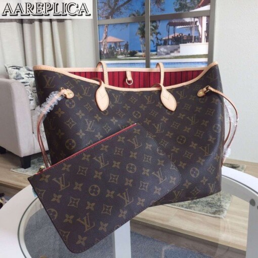 Replica Louis Vuitton Neverfull MM Bag Monogram Canvas M40996 BLV387 2