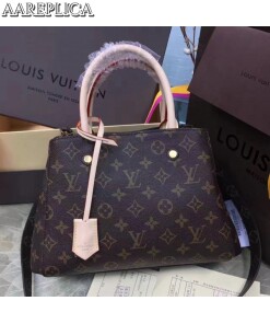 Replica Louis Vuitton Montaigne BB Bag Monogram Canvas M41055 BLV396 2