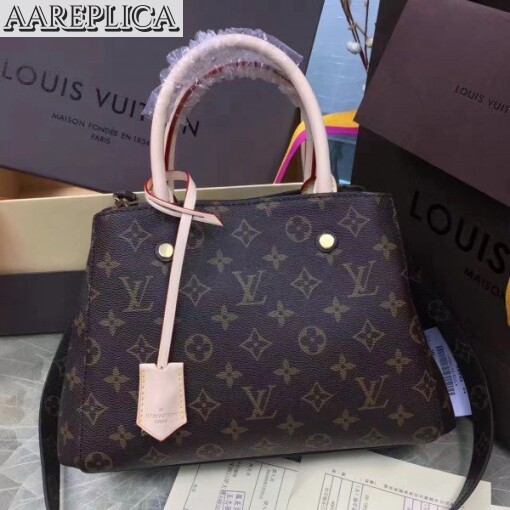 Replica Louis Vuitton Montaigne BB Bag Monogram Canvas M41055 BLV396 2