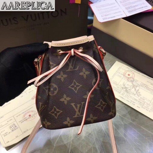 Replica Louis Vuitton Nano Noe Bag Monogram Canvas M41346 BLV436 2