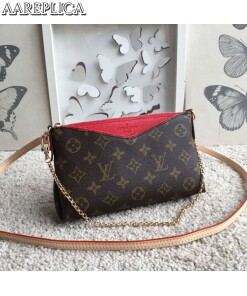 Replica Louis Vuitton Pallas Clutch Monogram Canvas M41638 BLV451 2