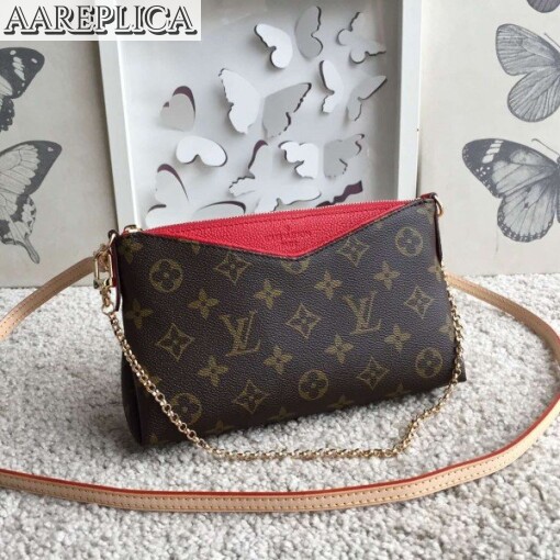 Replica Louis Vuitton Pallas Clutch Monogram Canvas M41638 BLV451 2