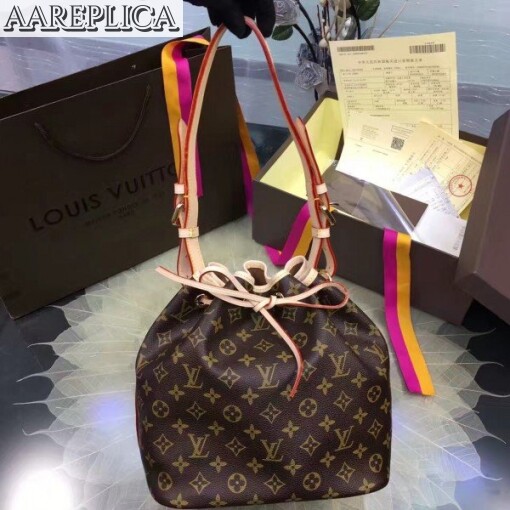 Replica Louis Vuitton Petit Noe Bag Monogram Canvas M42226 BLV471 2