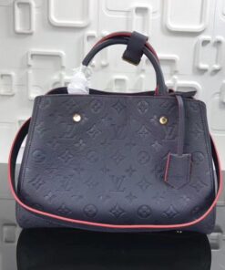 Replica Louis Vuitton Montaigne MM Bag Monogram Empreinte M42746 BLV556 2