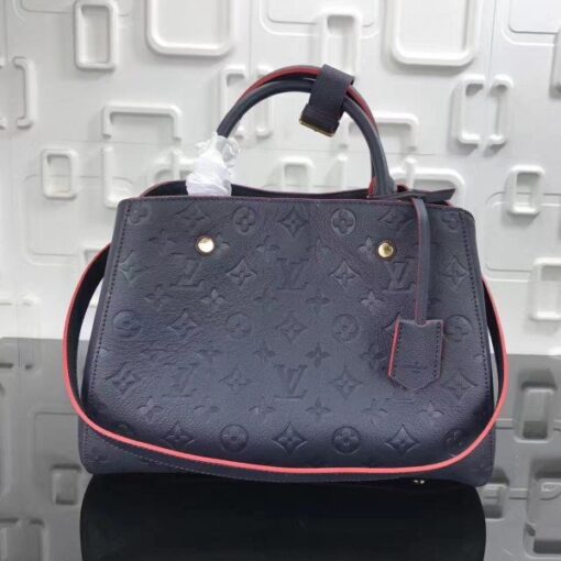 Replica Louis Vuitton Montaigne MM Bag Monogram Empreinte M42746 BLV556 2