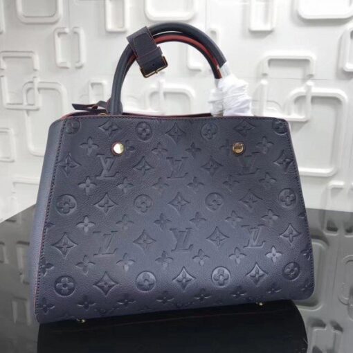 Replica Louis Vuitton Montaigne MM Bag Monogram Empreinte M42746 BLV556 4