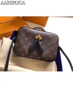 Replica Louis Vuitton Black Saintonge Bag Monogram M43555 BLV423 2