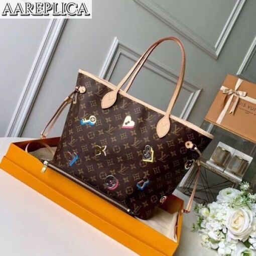 Replica Louis Vuitton Neverfull MM Bag Monogram Flowers M44364 BLV323 3