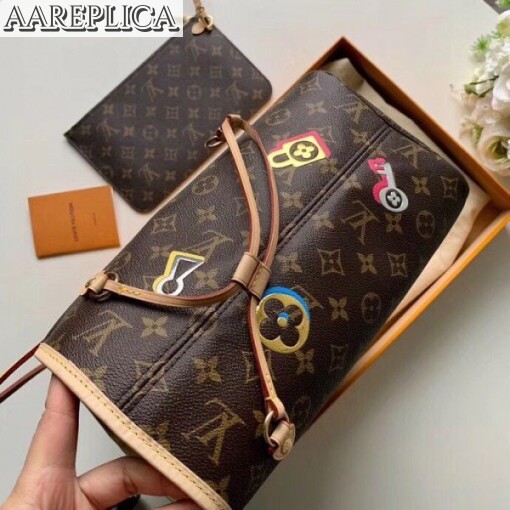 Replica Louis Vuitton Neverfull MM Bag Monogram Flowers M44364 BLV323 4