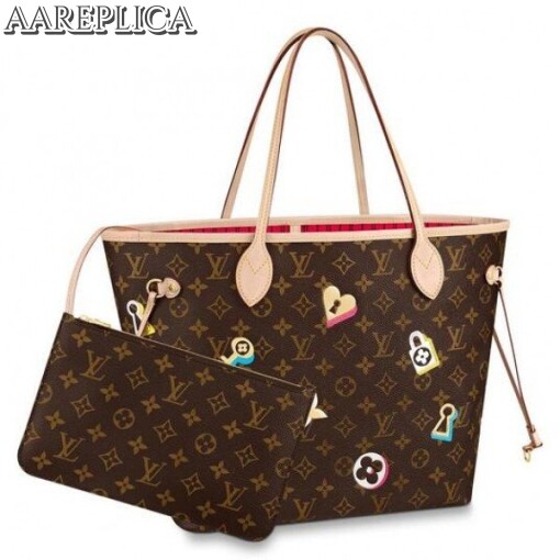 Replica Louis Vuitton Neverfull MM Bag Monogram Flowers M44364 BLV323