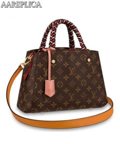 Replica Louis Vuitton Montaigne BB Bag With Braided Handle Monogram M44671 BLV290