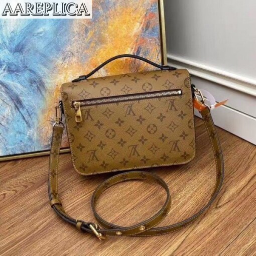 Replica Louis Vuitton Pochette Metis Bag Monogram Reverse M44876 BLV341 6