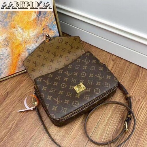 Replica Louis Vuitton Pochette Metis Bag Monogram Reverse M44876 BLV341 10