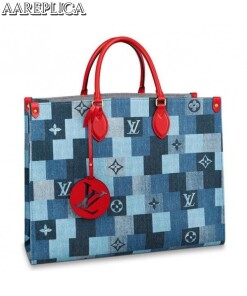 Replica Louis Vuitton Onthego GM Bag Monogram Denim M44992 BLV479