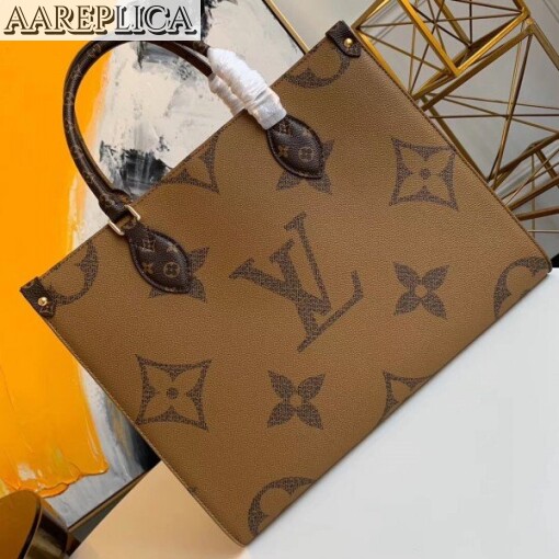 Replica Louis Vuitton Onthego MM Bag Monogram Reverse M45039 BLV362 5