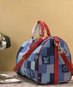 Replica Louis Vuitton Speedy Bandouliere 30 Monogram Denim M45041 BLV481 2