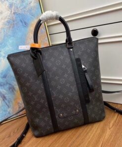 Replica Louis Vuitton Tote Backpack Monogram Eclipse Canvas BLV915 2