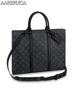 Replica Louis Vuitton Sac Plat Horizontal Zippe Bag Monogram Eclipse M45265 BLV874