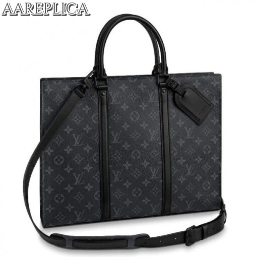 Replica Louis Vuitton Sac Plat Horizontal Zippe Bag Monogram Eclipse M45265 BLV874