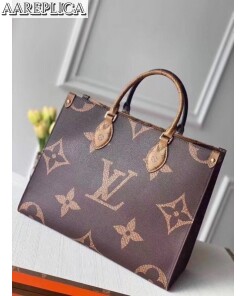 Replica Louis Vuitton Onthego MM Bag Giant Monogram Reverse M45321 BLV340 2