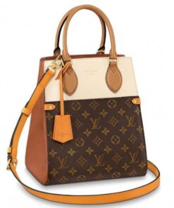 Replica Louis Vuitton Fold Tote MM Monogram Calfskin M45376 BLV695