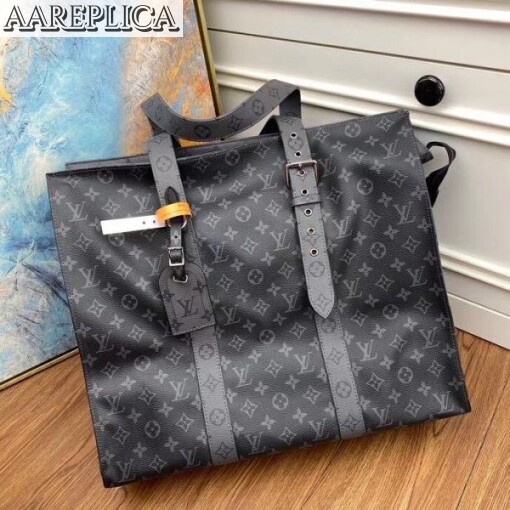 Replica Louis Vuitton New Cabas Zippe GM Monogram Eclipse M45379 BLV914 3