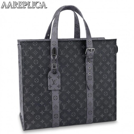 Replica Louis Vuitton New Cabas Zippe GM Monogram Eclipse M45379 BLV914