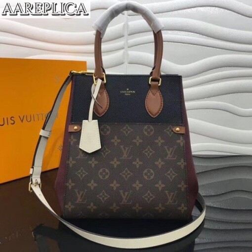 Replica Louis Vuitton Fold Tote MM Monogram Calfskin M45409 BLV351 2