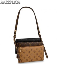 Replica Louis Vuitton LV3 Pouch Monogram Reverse Canvas M45412 BLV328