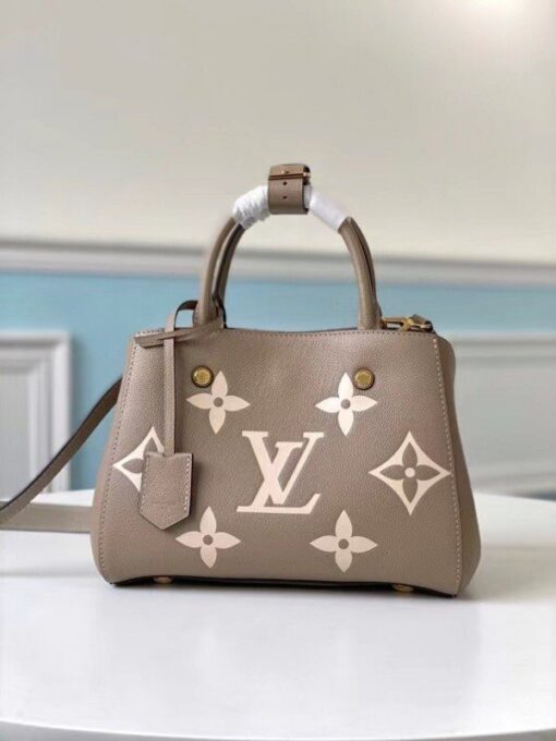 Replica Louis Vuitton Montaigne BB Bag In Tourterelle Gray Leather M45489 BLV699 2