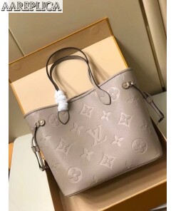 Replica Louis Vuitton Neverfull MM Bag Monogram Empreinte M45686 BLV519 2