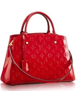 Replica Louis Vuitton Montaigne MM Bag Monogram Vernis M50167 BLV606