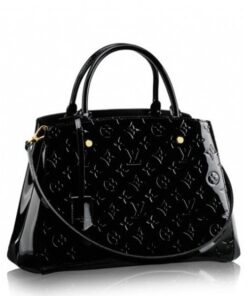 Replica Louis Vuitton Montaigne MM Bag Monogram Vernis M50168 BLV605