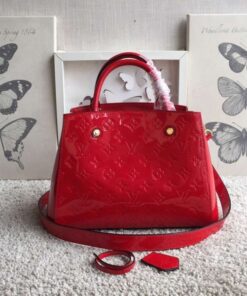 Replica Louis Vuitton Montaigne BB Bag Monogram Vernis M50170 BLV609 2