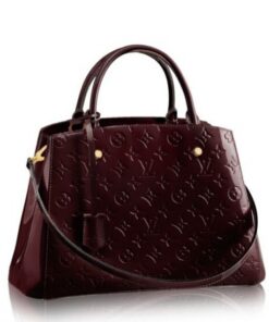 Replica Louis Vuitton Montaigne MM Bag Monogram Vernis M50400 BLV604