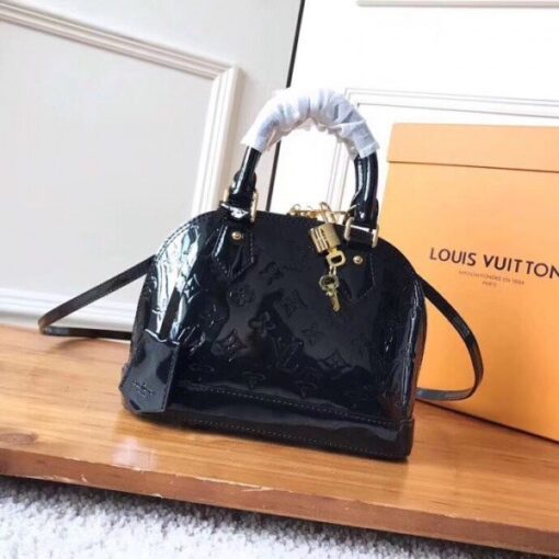 Replica Louis Vuitton Alma BB Bag Monogram Vernis M50418 BLV597 2