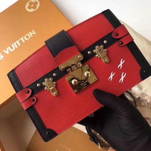 Replica Louis Vuitton Rouge Trunk Clutch Epi Leather M51697 BLV194 2